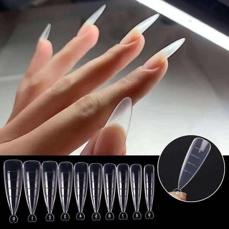 100 Pcs Poly Nail Gel Quick Building Mold Tips VT202312 - Vettsy