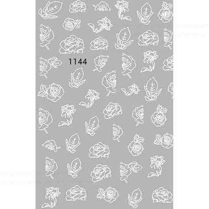 Nail Stickers-Rose - Vettsy