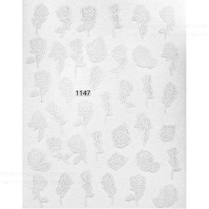 Nail Stickers-Rose - Vettsy