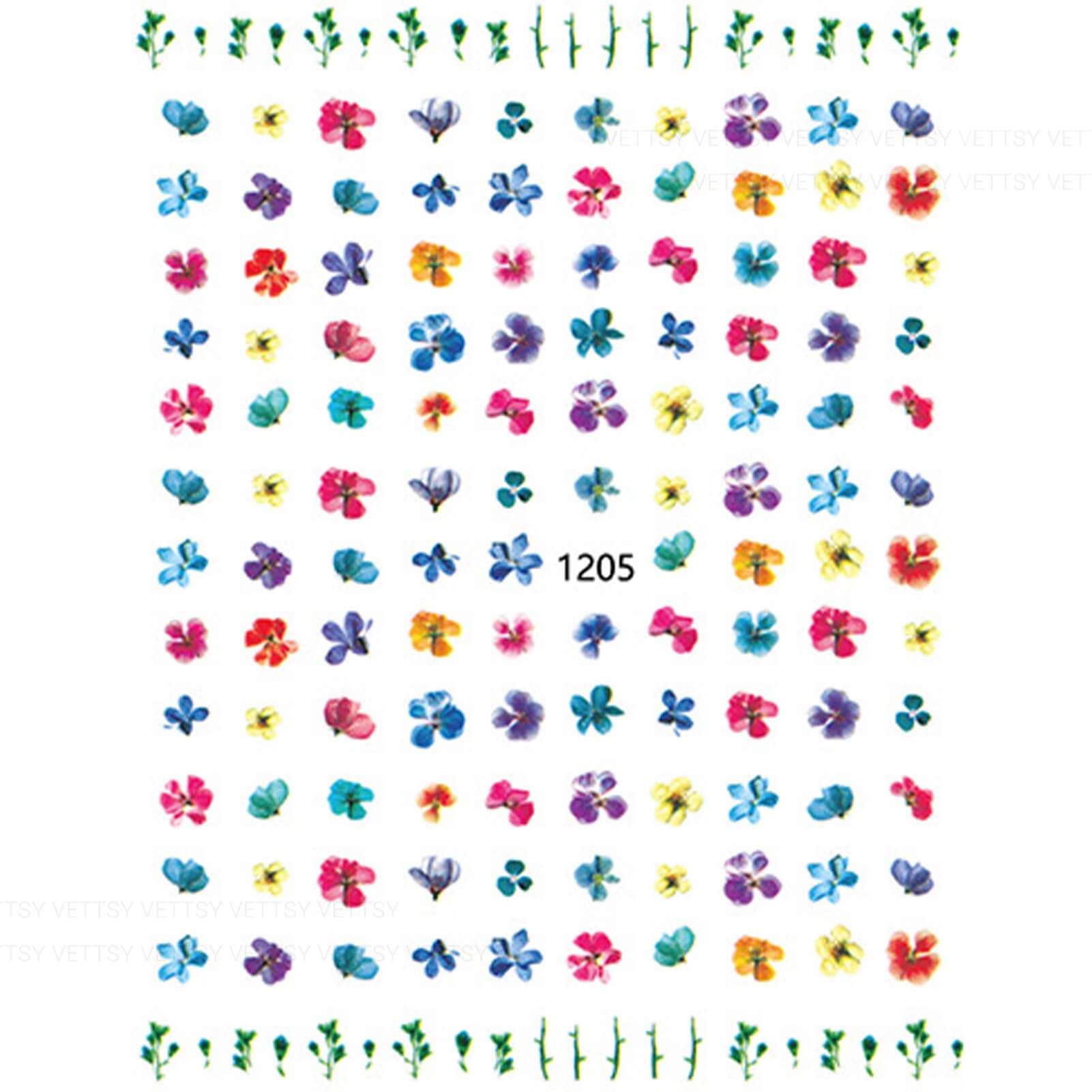 Nail Stickers-Cartoon Flower - Vettsy