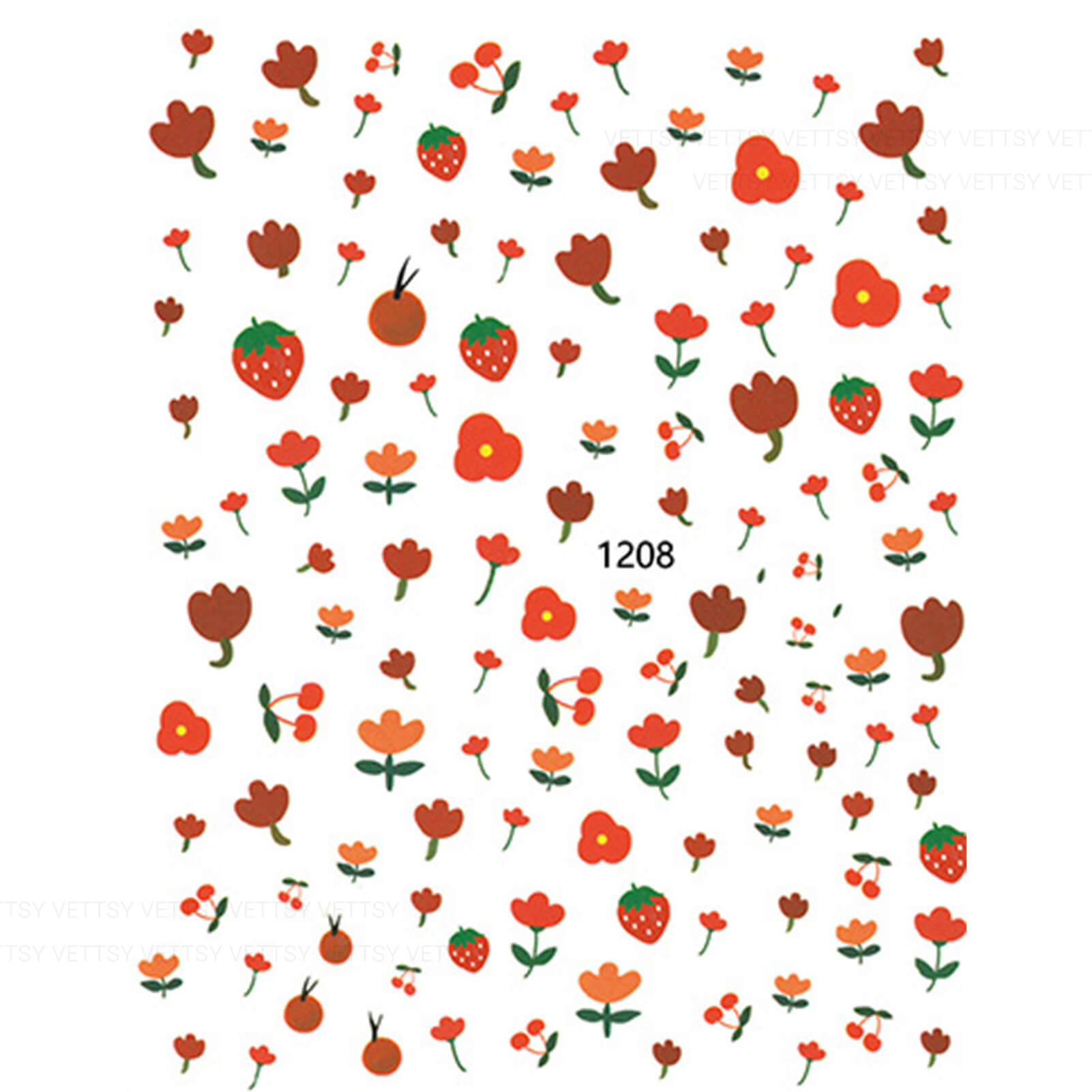 Nail Stickers-Cartoon Flower - Vettsy