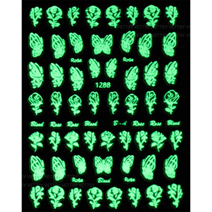 Nail Stickers-Luminous Butterfly - Vettsy