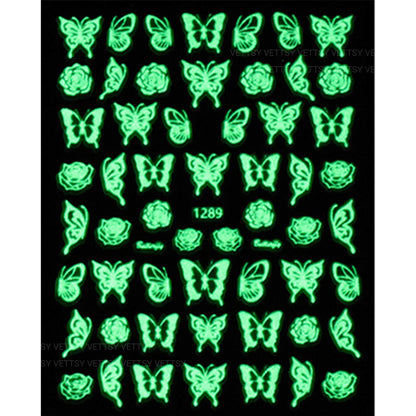Nail Stickers-Luminous Butterfly - Vettsy