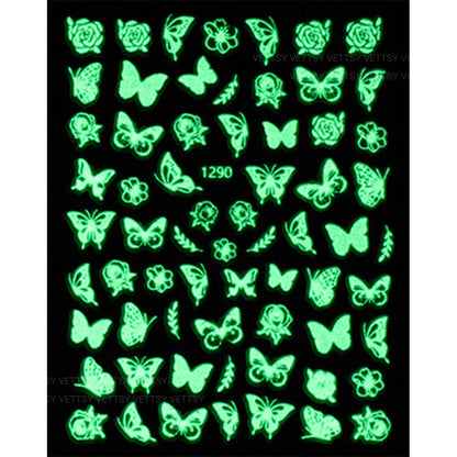 Nail Stickers-Luminous Butterfly - Vettsy
