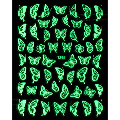 Nail Stickers-Luminous Butterfly - Vettsy