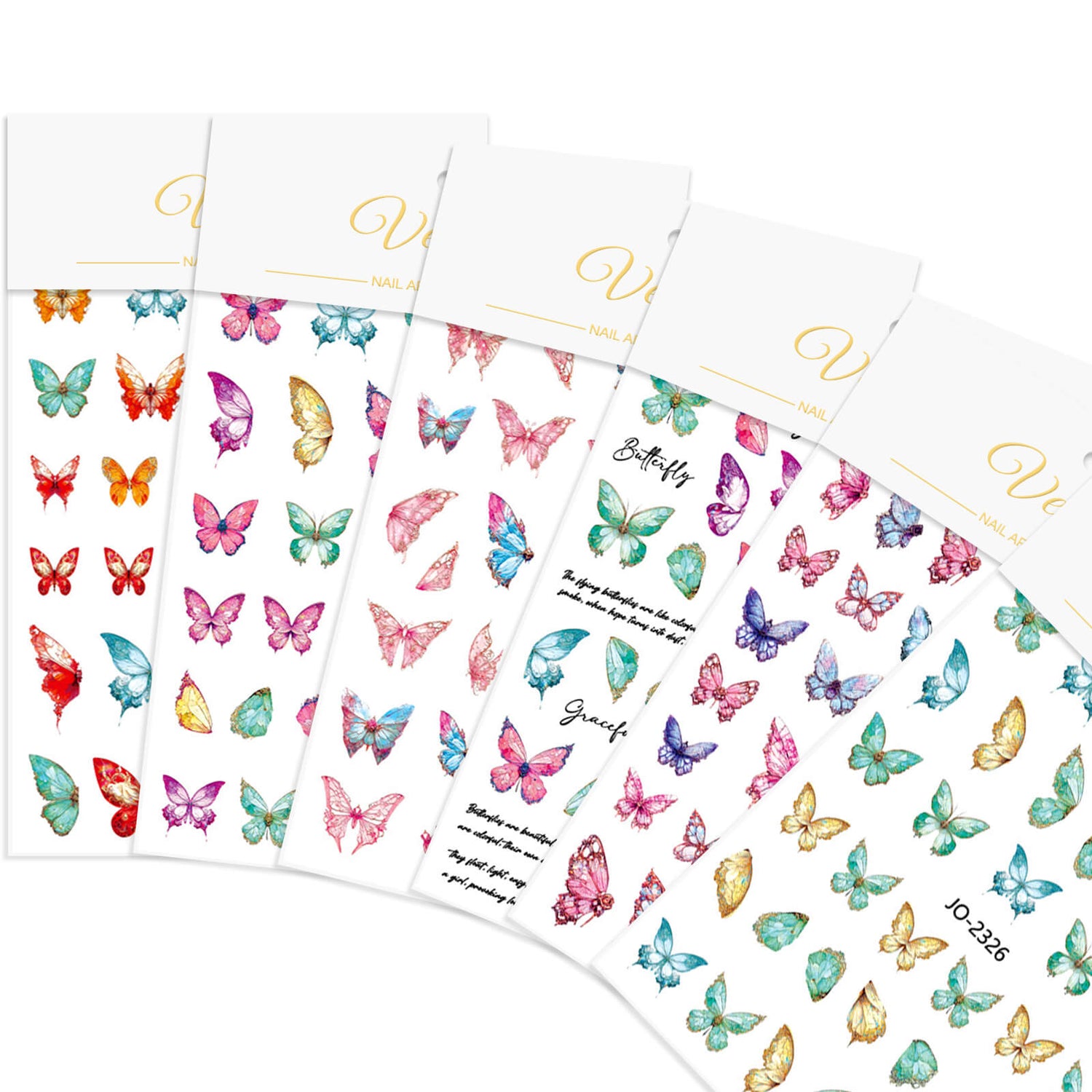Nail Stickers-Colorful Butterfly
