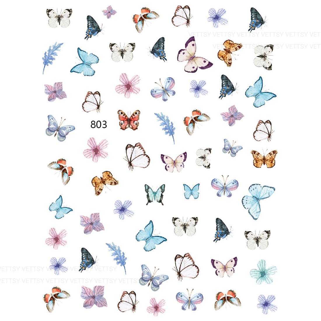 Nail Stickers-Butterfly - Vettsy