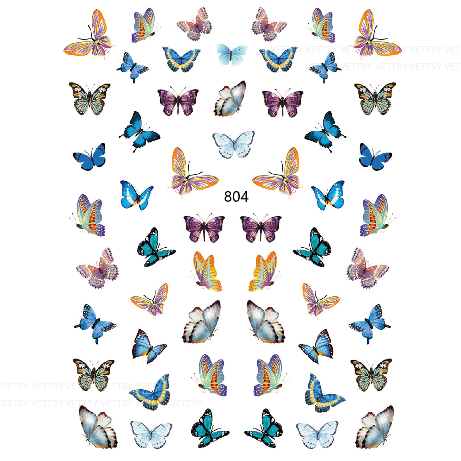 Nail Stickers-Butterfly - Vettsy
