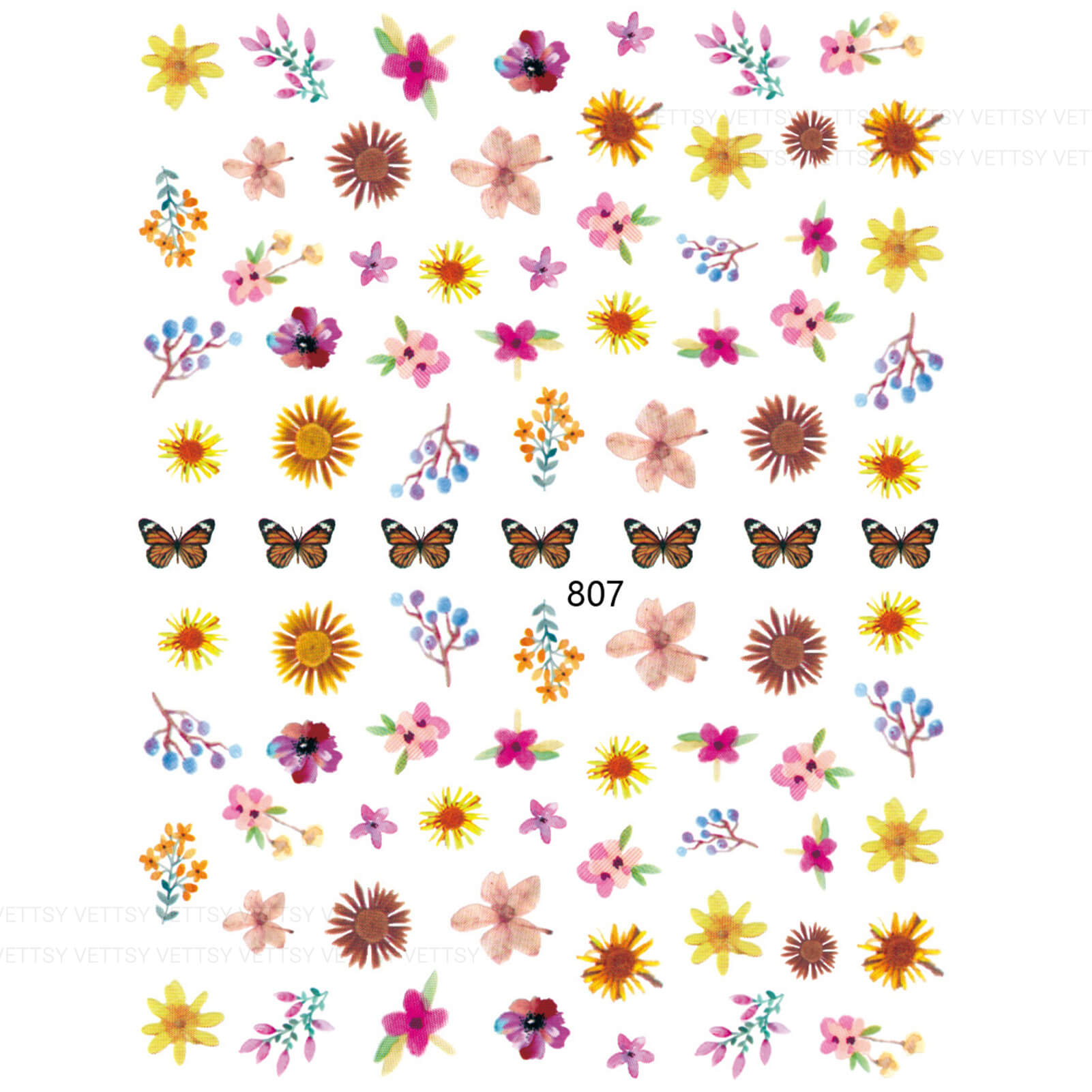 Nail Stickers-Butterfly - Vettsy