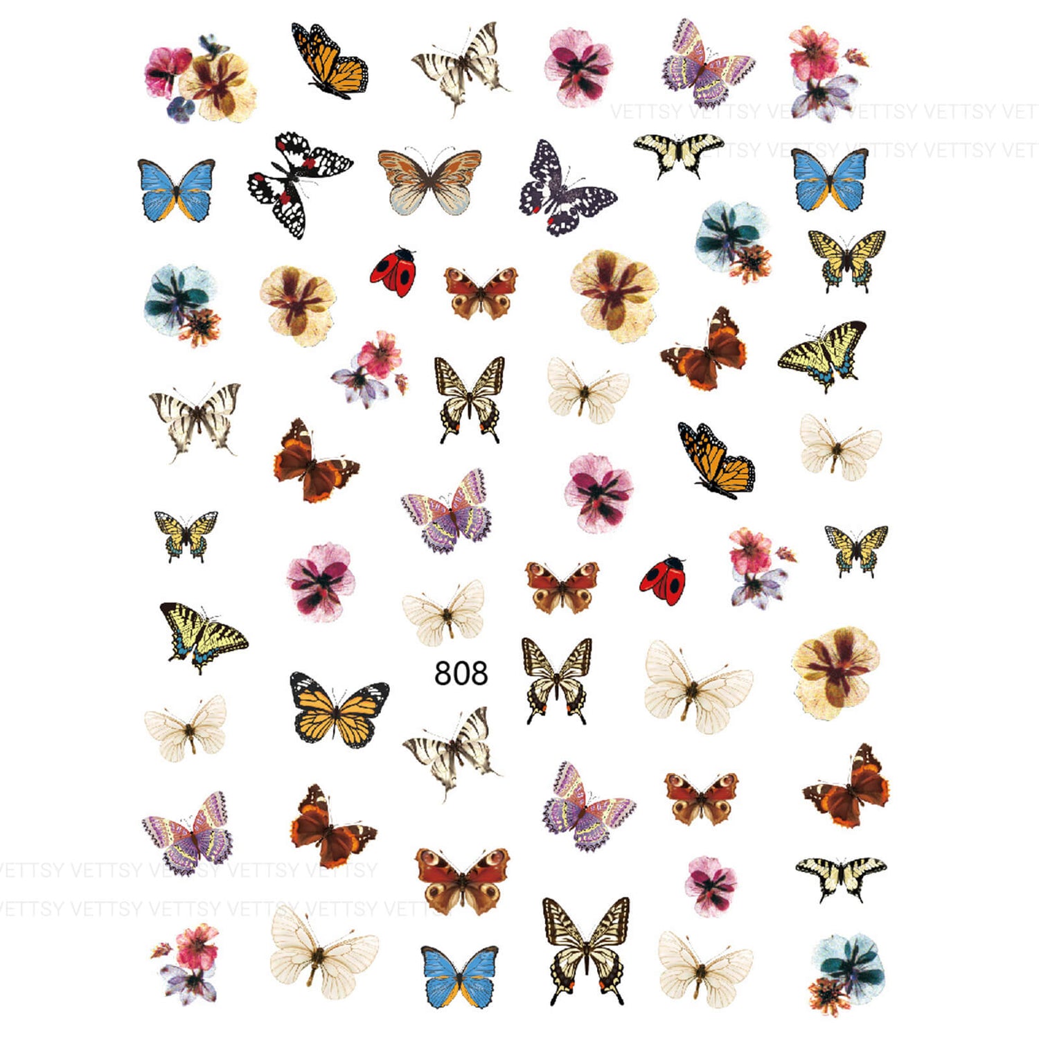 Nail Stickers-Butterfly - Vettsy