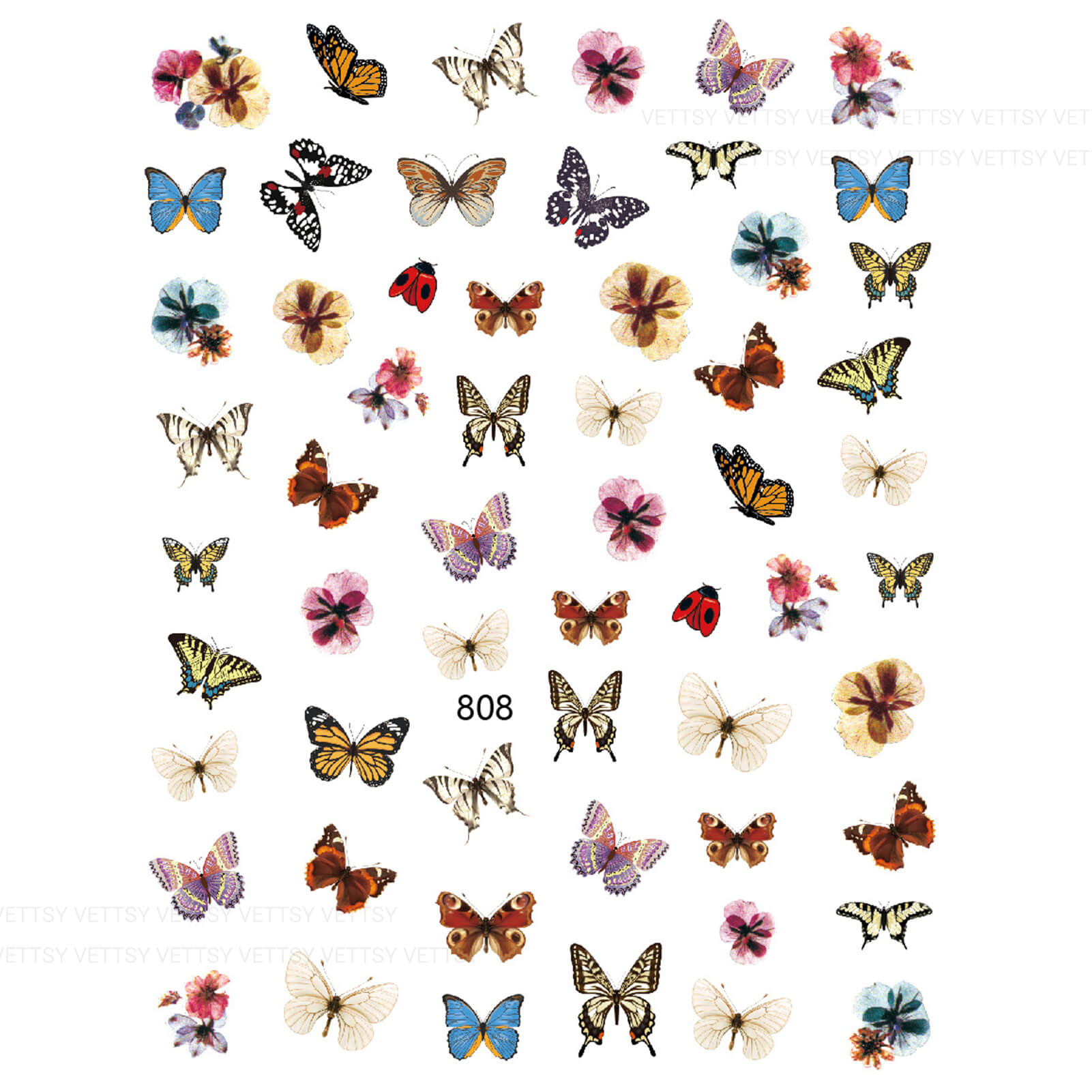 Nail Stickers-Butterfly - Vettsy