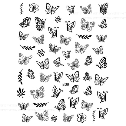 Nail Stickers-Butterfly - Vettsy