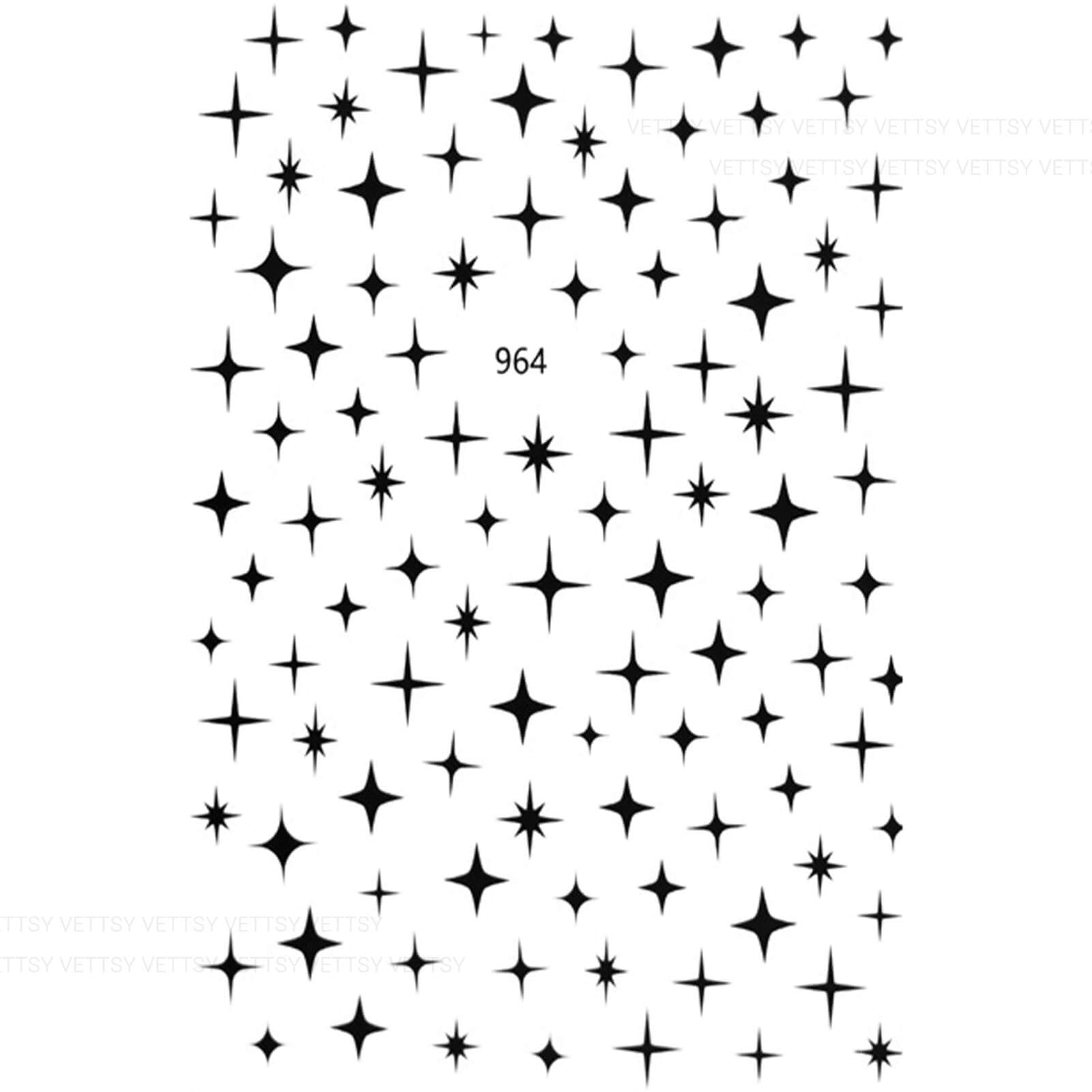 Nail Stickers-Silver Star – Vettsy