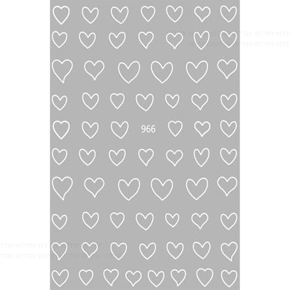 Nail Stickers-Hollow Heart - Vettsy