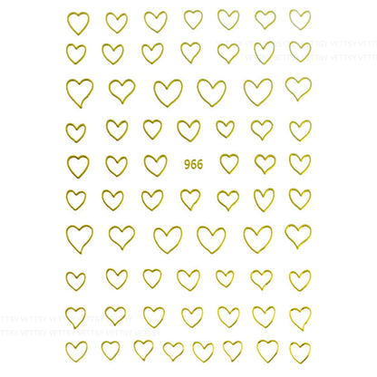 Nail Stickers-Hollow Heart - Vettsy