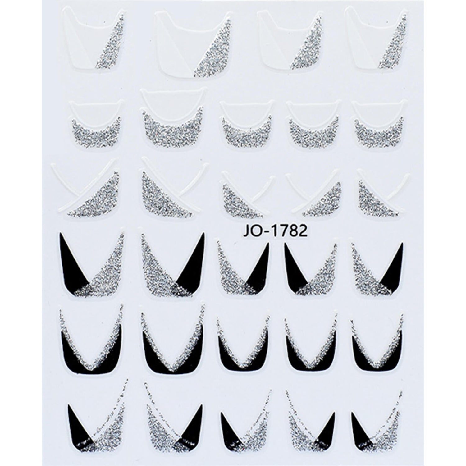    French-Nail-art-Stickers-Glitter-silver