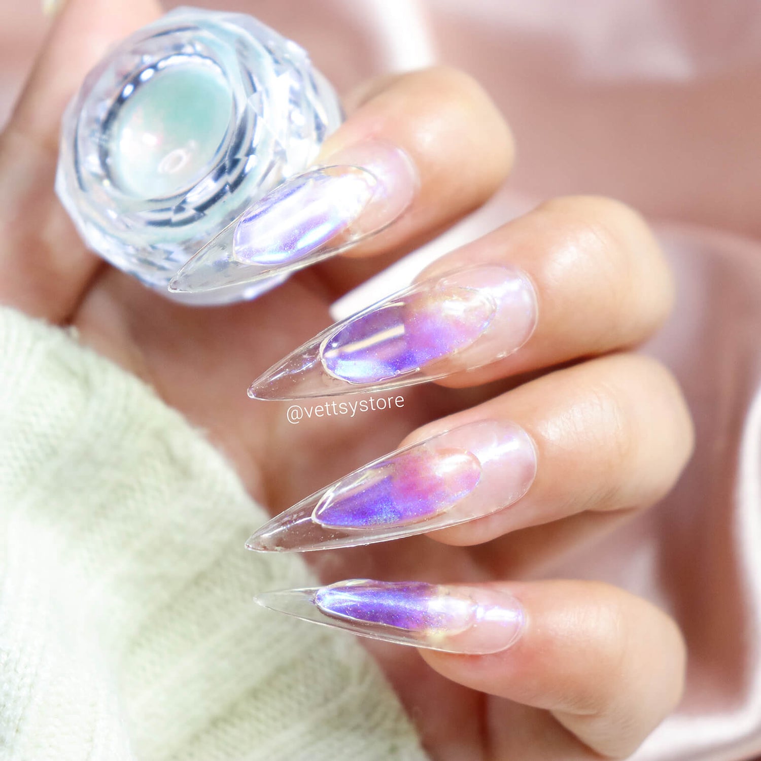 Transparent Mermaid Nail Powder VT202394 - Vettsy