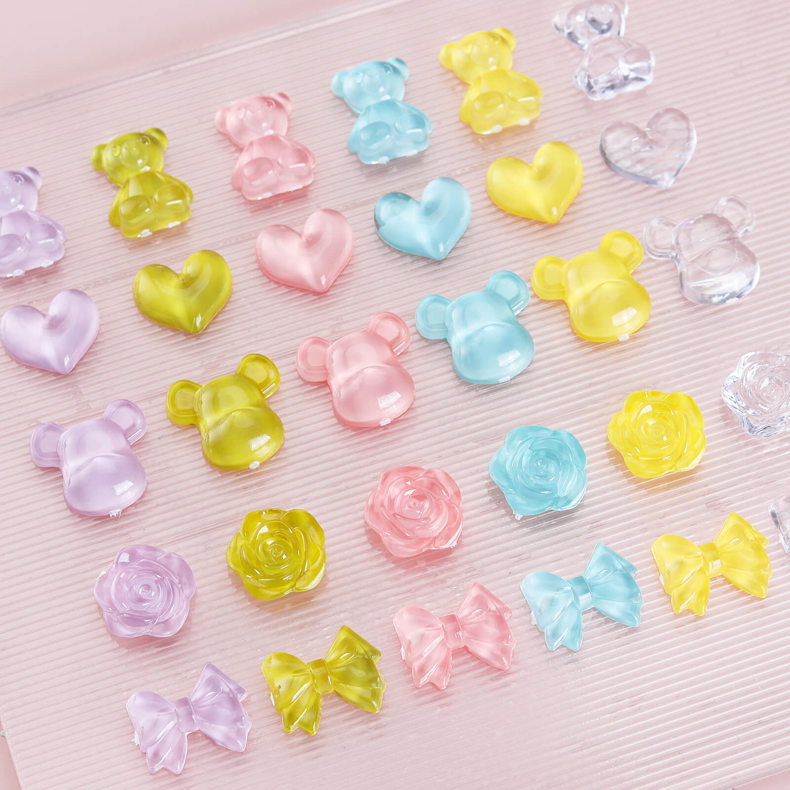 new arrival kawaii transparent bow acrylic