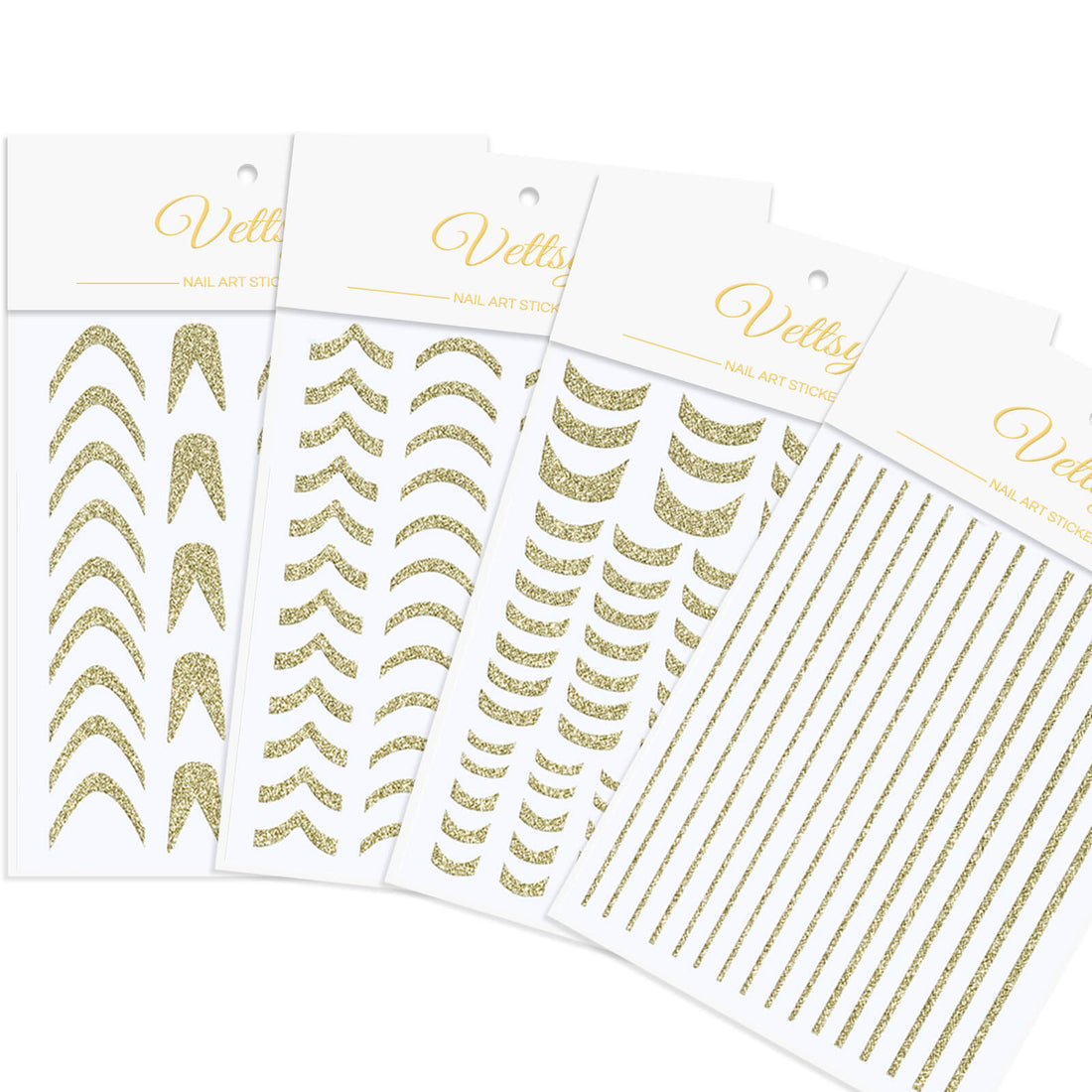 glitter-french-tips-gold-set