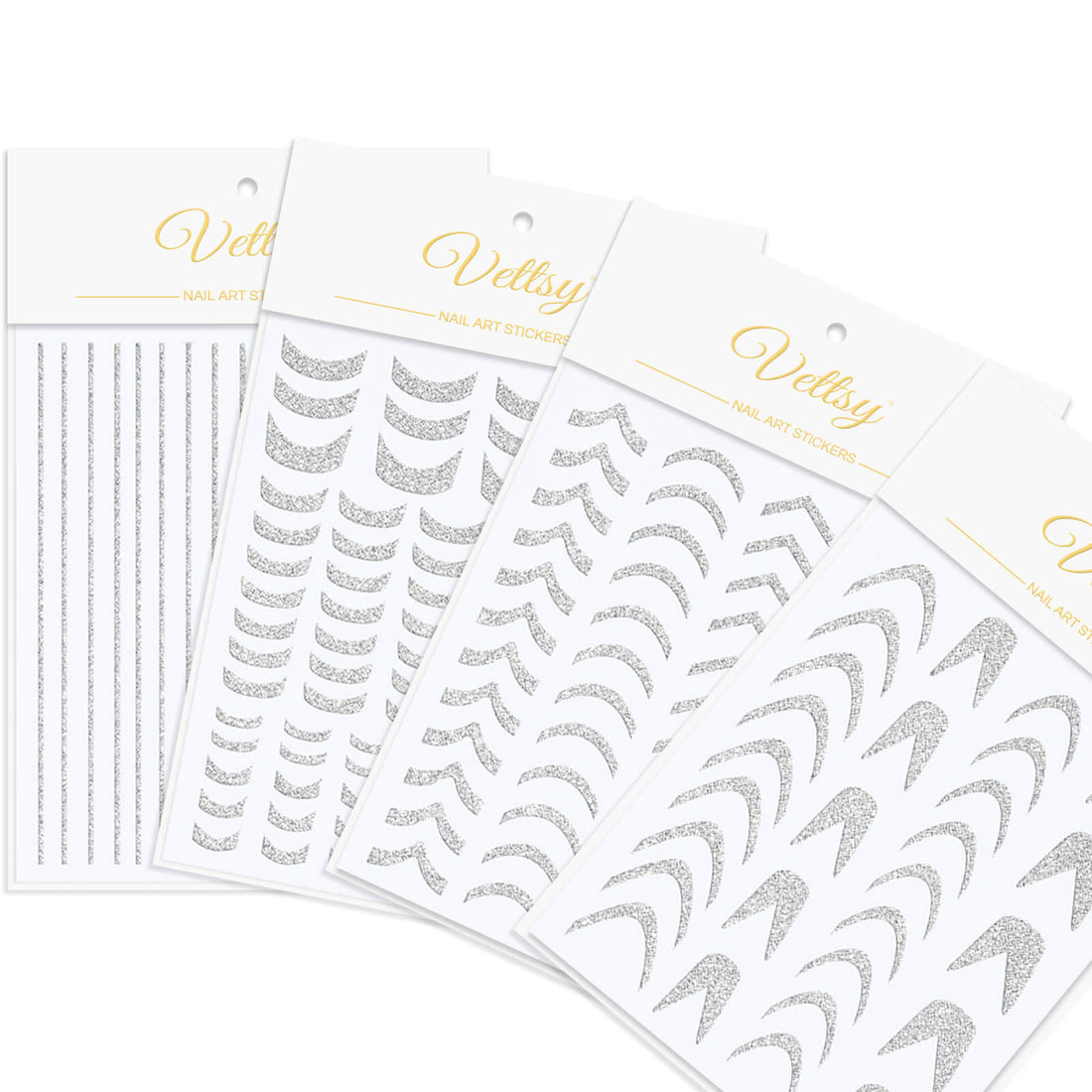 glitter-french-tips-silver-set