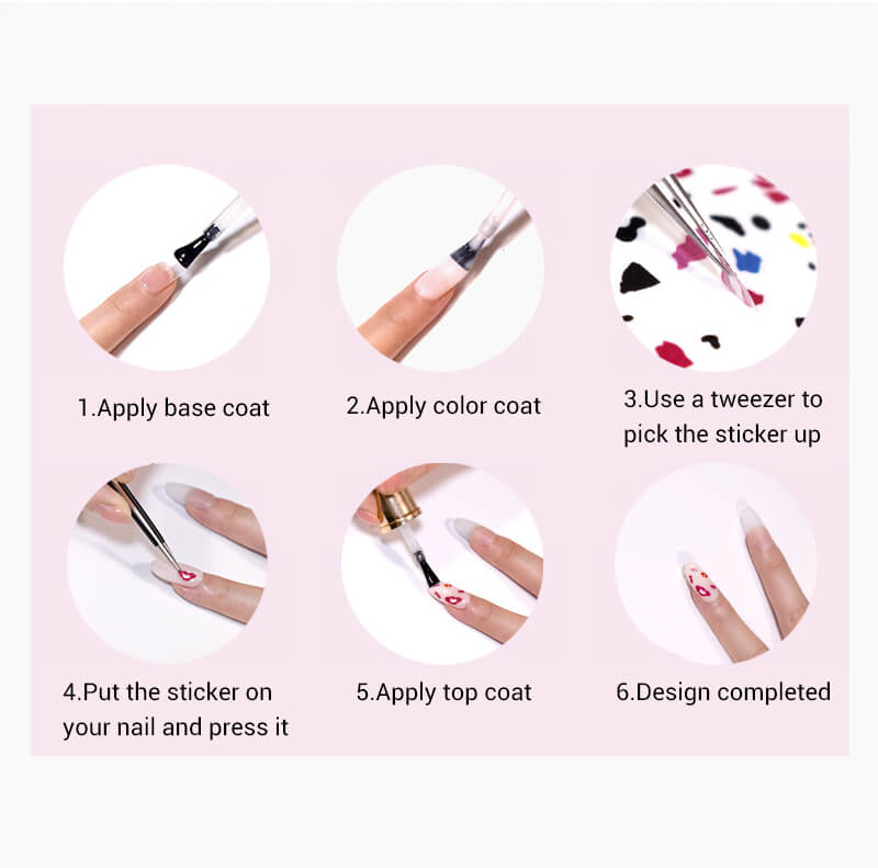 1pc Glow-in-the-dark Self-Adhesive Nail Stickers VT202325 - Vettsy