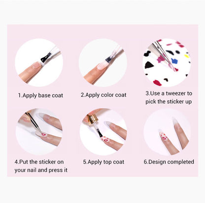 1pc Glow-in-the-dark Self-Adhesive Nail Stickers VT202325 - Vettsy