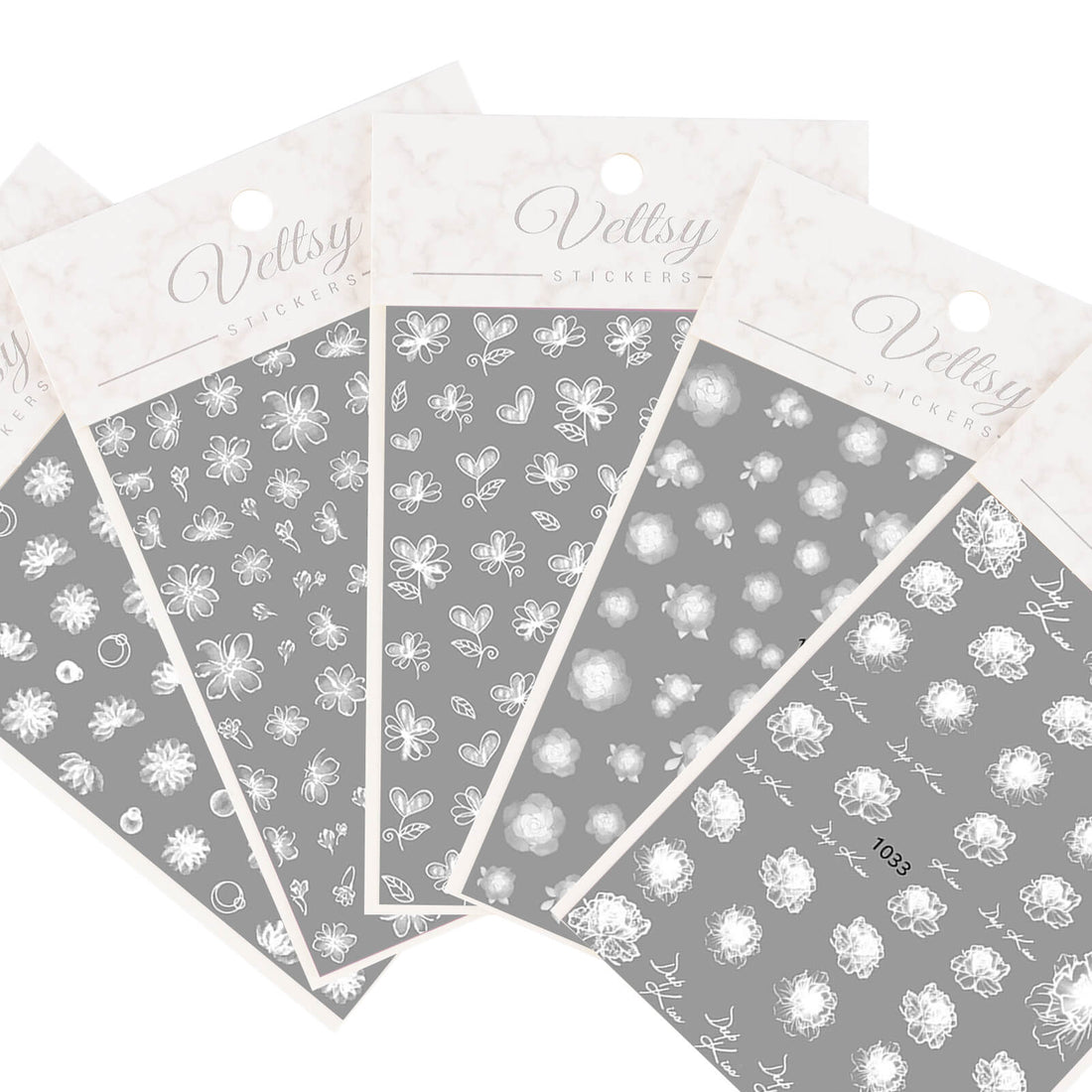 Nail Stickers-Hollow Flower - Vettsy