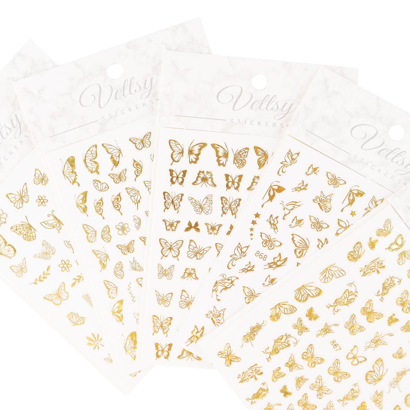 nail-art-stickers-laser-butterfly-gold