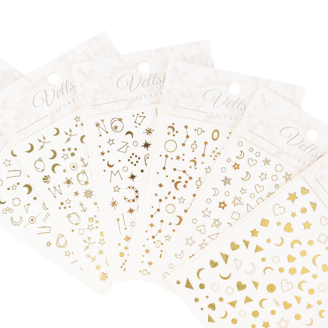 Nail Stickers-Star & Moon Gold - Vettsy