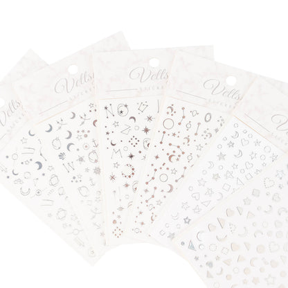 Nail Stickers-Star &amp; Moon Silver - Vettsy