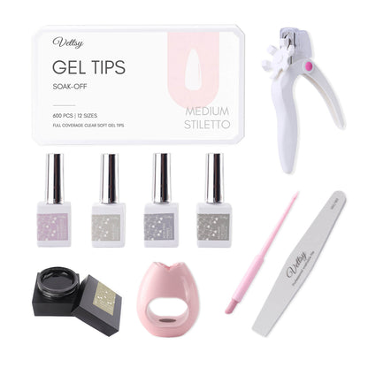 nail-extension-gel-tips-starter-kistiletto-medium
