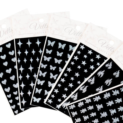 Nail Stickers-3D Glitters - Vettsy