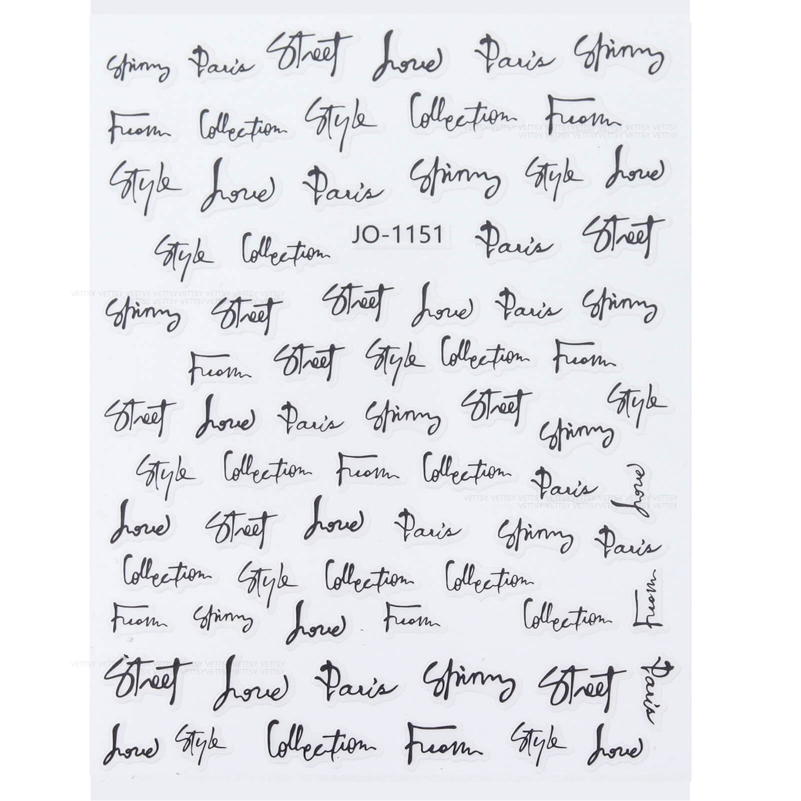 Nail StickersLetters Vettsy