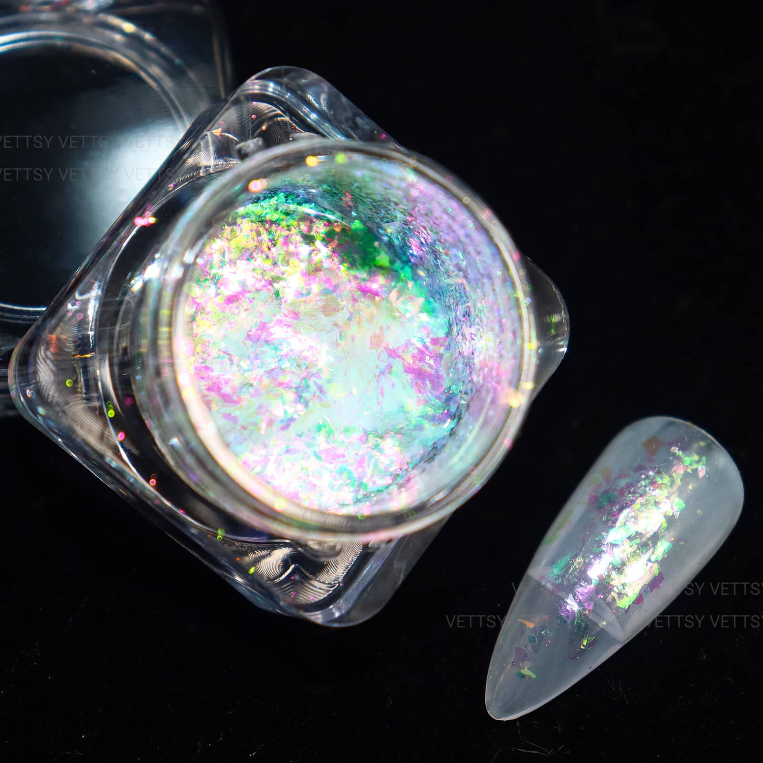 Aurora Iridescent Mixed Shape Glitter Set / 12 Jars