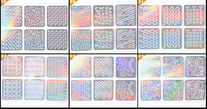 24 Sheets/set DIY Nail Art Hollow 3D Laser Stickers VT202240 - Vettsy