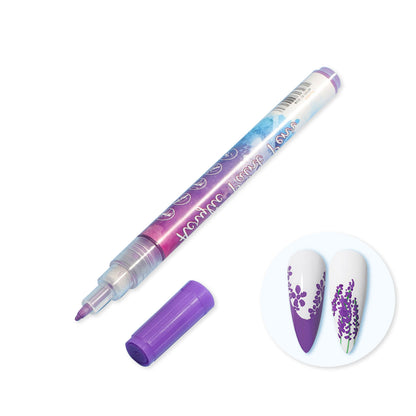 rainbow-color-nail-art-acrylic-paint-pen-graffiti-pen-purple