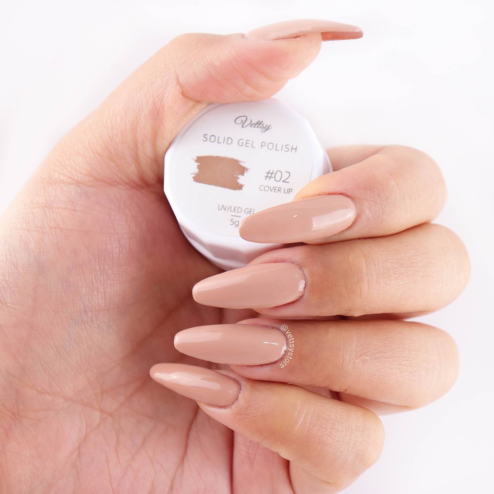 Solid Gel Polish-02 COVER UP - Vettsy