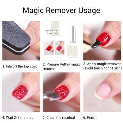 Gel Nail Polish Remover, Magic Remover Gel Nail Polish, Quickly